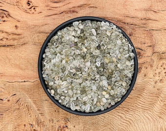 Green Tourmaline Crystal Chips - Gemstone Green Tourmaline Chips - Mini Tumbled Stone - Mini Bottle Crystal - Bulk Crystal Chips - 3-5mm