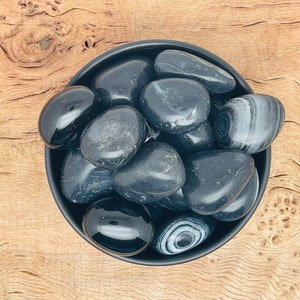 Schwarzer Onyx Trommelstein - Kristall Heilsteine - Wurzelchakra - Bulk Kristall - Onyx Kristall