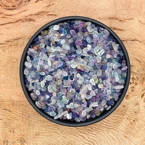 Fluorite Crystal Chips - Tiny Crystals For Candles - Mini Tumbled Stone - Mini Bottle Crystal - Bulk Crystal Chips - 3-5mm