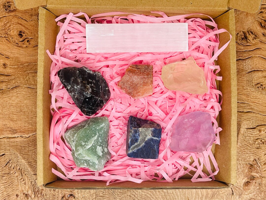 Raw Stone 7 Chakra Set - Seven Chakra Crystal Set - Healing Crystals ...