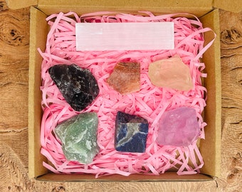 Raw Stone 7 Chakra Set - Seven Chakra Crystal Set - Healing Crystals - Chakra Balancer -  Raw Chakra Stones Starter Kit
