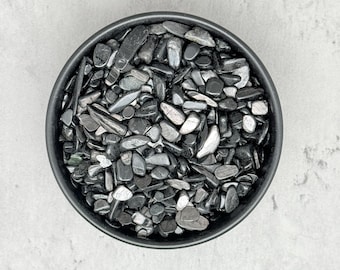 Chips de cristal de hiperstena - Gemas en frascos pequeños - Piedras para hacer tú mismo - A granel - 5-7 mm