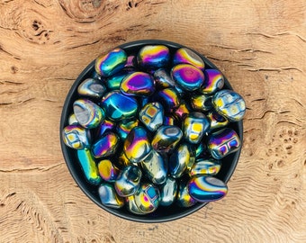 Titan Rainbow Aura Quarz Trommelstein - Trommelsteine - Reiki Healing Polished