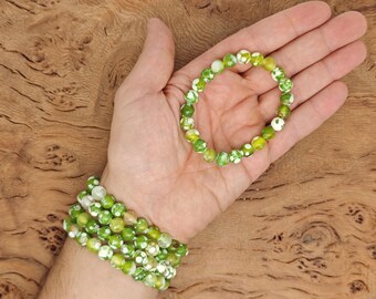MollyQueen Orca Achat Kristall Armband – 8 Mm Perlen, Elastisch, Mit Wal-Charm – Glück, Wohlstand & Mut – Perfektes Geschenk