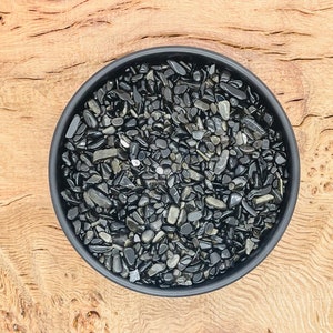 Obsidian Crystal Chips - Natural Obsidian Gemstone Chips - Semi Tumbled Stone - Mini Bottle Crystal - Bulk Crystal Chips - 3-5mm