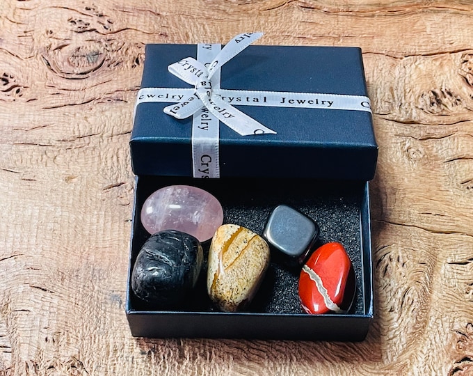 Leo Crystal Set - Zodiac Kit - Birthday Gift Box - Zodiac Crystals - Astrology Set Gemstones