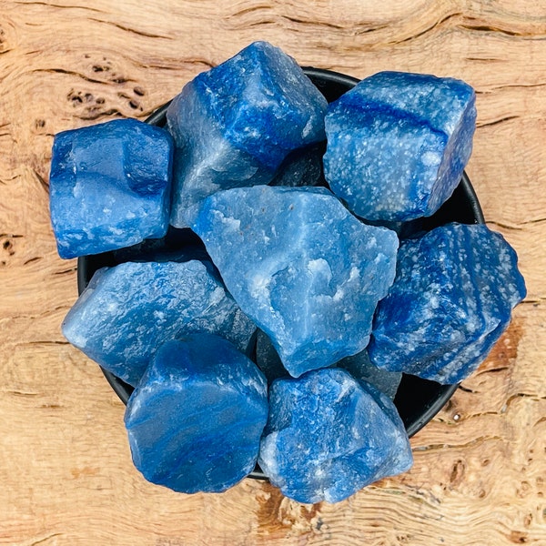 Blue Aventurine Rough Stone - Healing Crystals - Raw Blue Aventurine Lot - Throat Chakra
