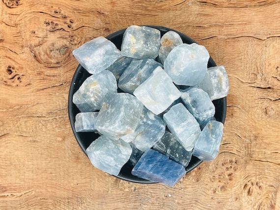 Blue Barite Rough Stone - Raw Blue Barite Crystal - Mineral Specimen - Megical Connection Memory