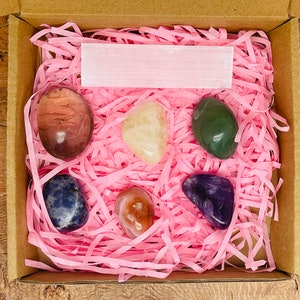7 Chakra Set - Seven Chakra Crystal Set - Healing Crystals - Chakra Balancer -  Tumbled Chakra Stones - Starter Kit