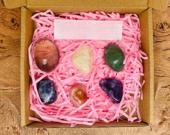 7 Chakra Set - Seven Chakra Crystal Set - Healing Crystals - Chakra Balancer -  Tumbled Chakra Stones - Starter Kit
