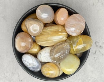 Yellow Botswana Agate Tumbled Stone –  Protection Clarity - Bulk
