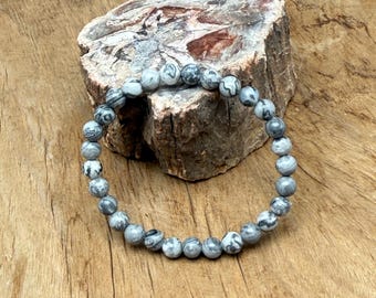 Picasso Jasper Bracelet Gemstone Beads - Natural Crystals Stretchy Bracelets - Calming & Healing Crystal Jewelry