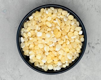Chips de cristal de jade amarillo - Gemas en minibotellas - Piedras para hacer tú mismo - A granel - 5-7 mm