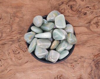 Aura Aventurine Tumbled Stone - Aura Polished Stone - Healing Crystal - Aura Gemstone - High Quality Stone - Bulk Crystals