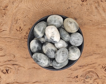 Black Moonstone Tumbled Stone - A Grade High Quality - Polished Black Moonstone Crystal - Bulk Crystals