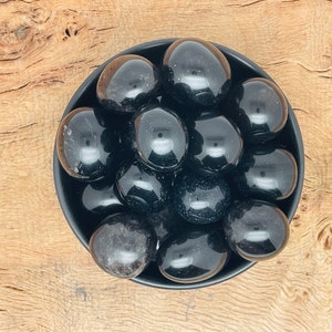 Apache Tear Tumbled Stone - Polished Apache Tear - Pocket Stone - Volcanic Black Obsidian - Wholesale Crystals