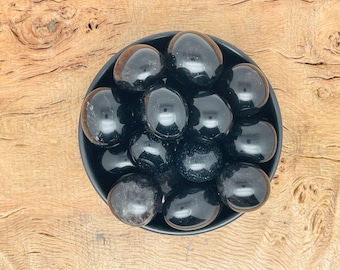 Apachen-Träne Trommelstein - Polierte Apachen-Träne - Taschenstein - Vulkanischer schwarzer Obsidian - Großhandelskristalle