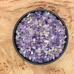 Ametyhst Crystal Chips - Candle Chips - Semi Tumbled Stone - Mini Bottle Crystal - Bulk Crystal Chips - 3-5mm