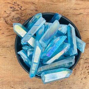Blue Aura Crystal Point - Rainbow Aura Quartz Point - Gemstone Aura Stone - Hurtowa sprzedaż hurtowa kryształów