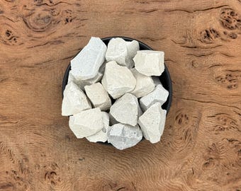 Kaolin-Rohstein - Rohes weißes Kaolinit-Mineral - Kristallheilung - Keramik & Handwerk - Schüttgutkristalle