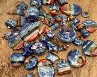 7 Chakra Rainbow Stone - Natural Crystal Pendant, Healing Energy Jewelry - Spiritual Gift, Meditation Crystal