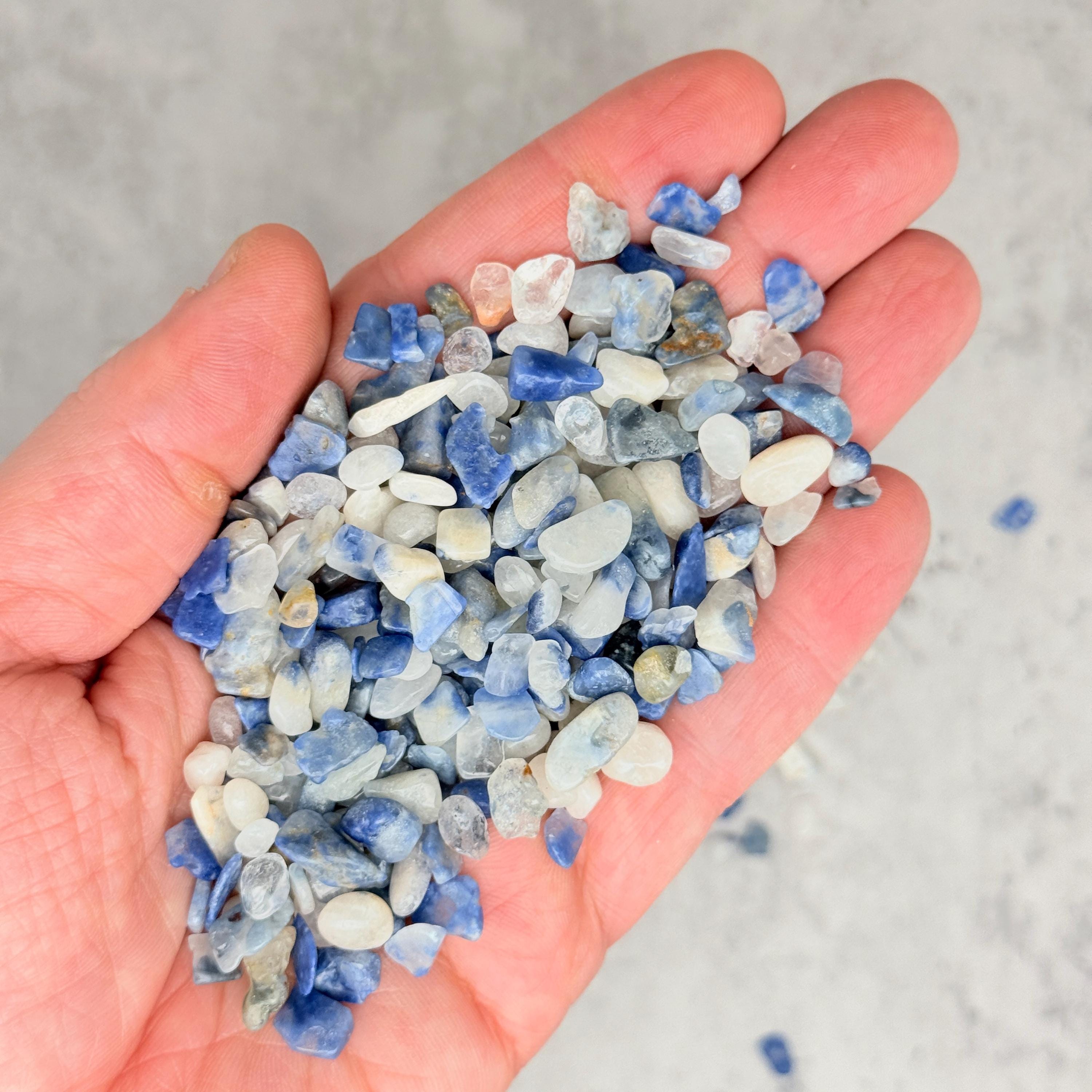 Blue Rutile Quartz Chips - Mini Bottle Gemstones - Diy Stones - Bulks ...