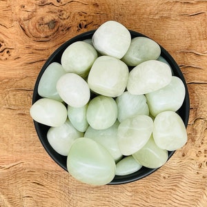 Light Jade Tumbled Stone - New Jade Crystal - Serpentine - Love Crystals - Bulk Wholesale Lots