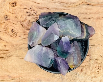 Rainbow Fluorite Rough Stone - Rainbow Fluorite Chunk - Grade A Fluorite - Wholesale Fluorite
