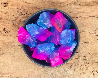 Cristal de aura multicolor áspero - Cuarzo de aura arco iris - Piedra de aura de piedra preciosa - Cristales a granel al por mayor