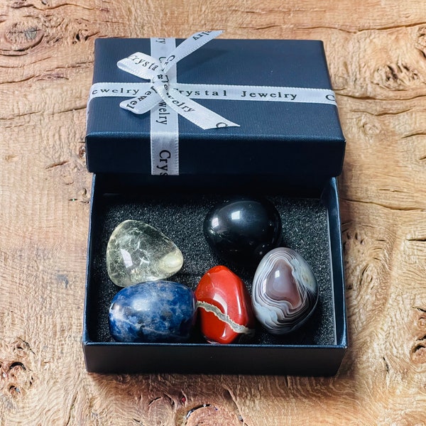 Scorpio Crystal Set - Zodiac Kit - Birthday Gift Box - Zodiac Crystals - Astrology Set Gemstones