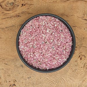 Pink Tourmaline Crystal Chips: Semi Raw Gemstone (2-5mm)