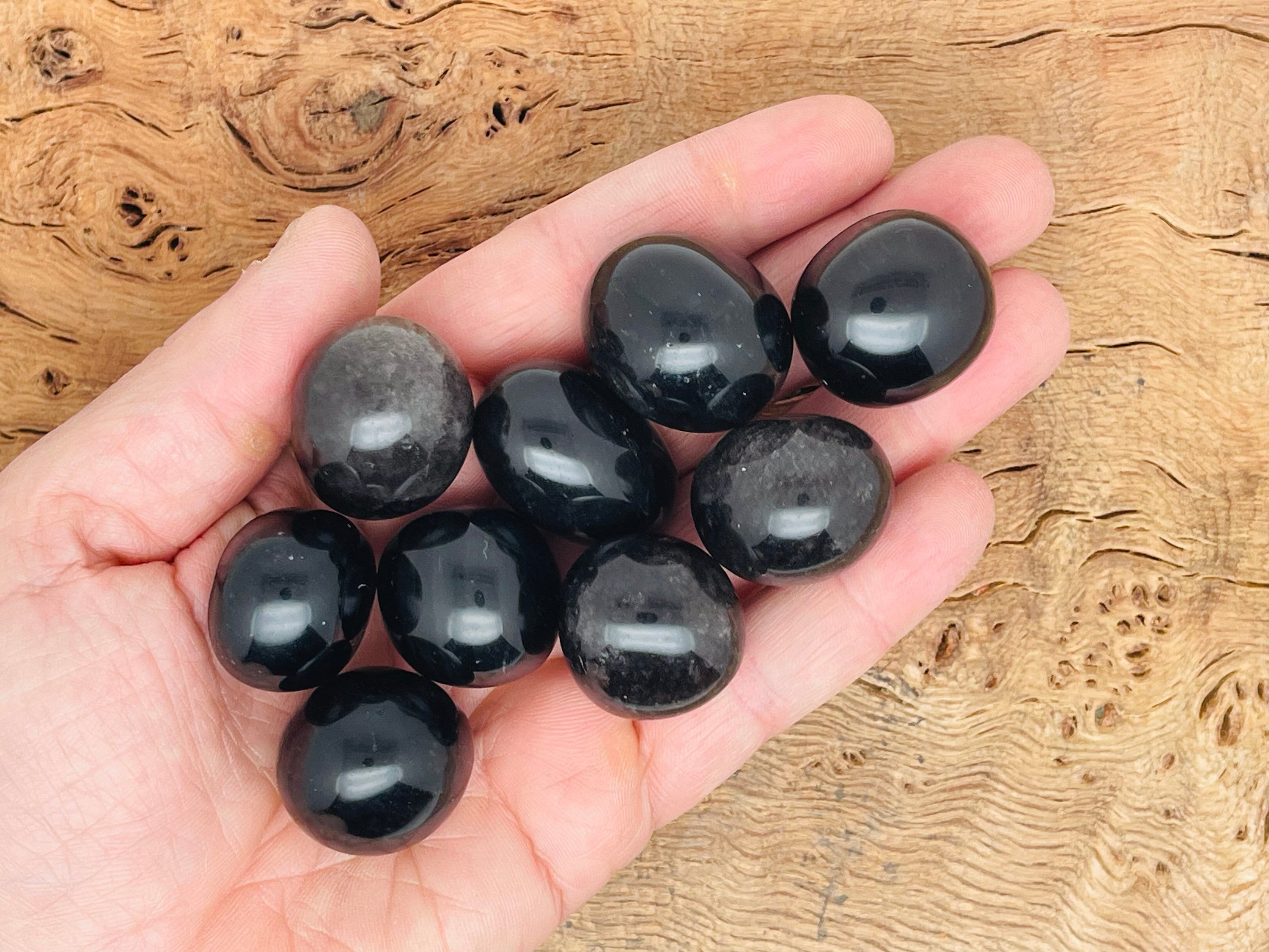 Apache Tear Tumbled Stone - Polished Apache Tear - Pocket Stone ...