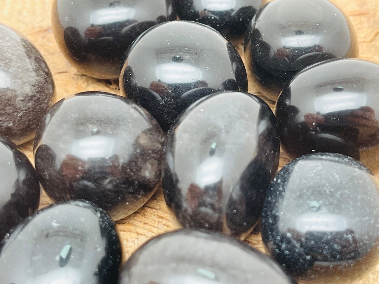 Apache Tear Tumbled Stone - Polished Apache Tear - Pocket Stone ...