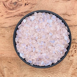 Pink Opalite Crystal Chips - Gemstone Opalite Chips - Mini Tumbled Stone - Mini Bottle Crystal - Bulk Crystal Chips - 5-7mm