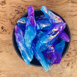 Rough Multicolor Aura Crystal Point - Rainbow Aura Quartz Point - Gemstone Aura Stone - Wholesale Bulk Crystals