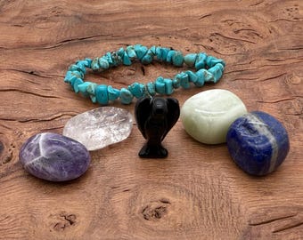 Wisdom Crystal Set - Spiritual Wisdom Crystal Collection - Crystals for Learning, Intellect & Spiritual Growth