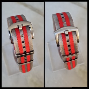 SeaMaster Exceptional 20mm 22mm Watch Strap Buckle Military Ballistic S M Nylon Watch Band James Bond 007 Style Silver Red