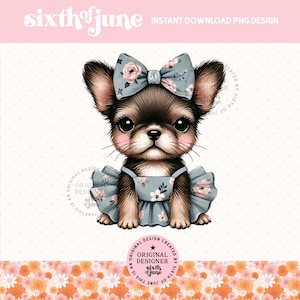Niedliche Frühlings Tutu Französische Bulldogge Welpe Png, Hundeliebhaber Geschenk Designs, Hundemutter Sublimation, Tier Haustier Einladung Grafiken, Hunderasse Tshirt Png