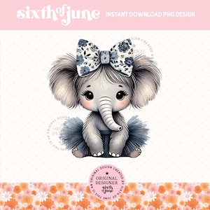 Cute Spring Tutu Elephant Png, Safari Spring Decor Sublimation Design, Summer Jungle Nursery Graphics, Elephant Lover Png, Elephant Tshirt