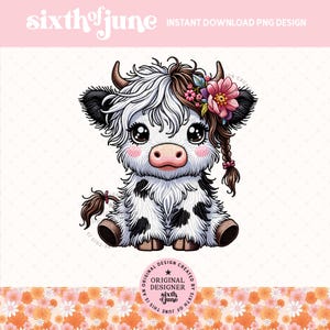 Beach Vibes Highland Cow Png, Trendy Summer Sublimation, Vacation Png Design, Sweet Summer Clipart, Cute Summer Girl Highland Cow Png, POD