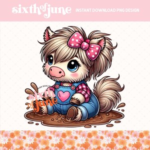 Bébé cheval Png, mignon animal de la ferme Png, ferme Png, cheval boueux Png, clipart cheval, illustration adorable cheval, basse cour Png, tendance PNG, POD