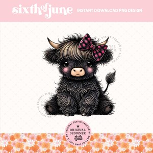 Highland Cow Png, Coquette Highland Cow Design, Western Png, Cow Bundle, Highland Cow Art, Cute Cow Png, Cow Design, Western Sublimation