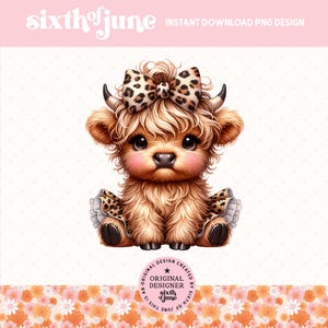 Highland Cow Png, Coquette Highland Cow Design, Western Png, Cow Bundle, Highland Cow Art, Cute Cow Png, Cow Design, Western Sublimation