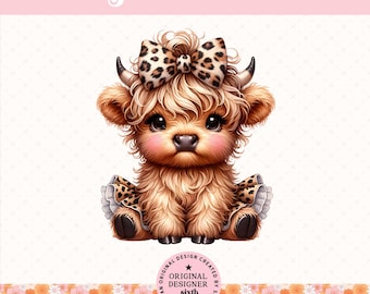 Highland Cow Png, Coquette Highland Cow Design, Western Png, Cow Bundle, Highland Cow Art, Cute Cow Png, Cow Design, Western Sublimation
