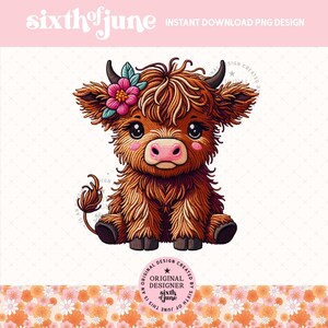 Beach Vibes Highland Cow Png, Trendy Summer Sublimation, Vacation Png Design, Sweet Summer Clipart, Cute Summer Girl Highland Cow Png, POD
