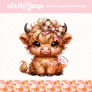 Highland Cow Png, Coquette Highland Cow Design, Western Png, Cow Bundle, Highland Cow Art, Cute Cow Png, Cow Design, Western Sublimation