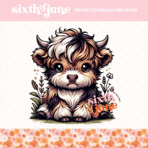 Highland Cow Png, Trending Highland Cow Design, Western Png, Cow Bundle, Highland Cow Art, Cute Cow Png, Cow Design, Western Sublimation