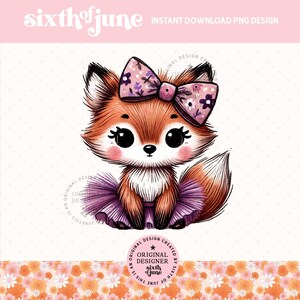 Tutu de printemps mignon renard png, sublimation de décoration printanière des bois, graphiques d'été pour chambre d'enfant en forêt, amateur de renard Png, chemise enfant renard, DTF