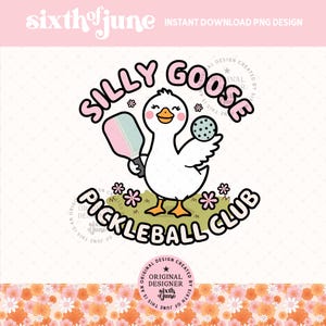 Silly Goose Pickleball PNG, Clipart Pickleball PNG, Maglietta Pickleball divertente DTF, Regalo squadra Pickleball, Clipart trendy Pickle Ball Social Club