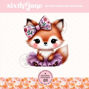 Tutu de printemps mignon renard png, sublimation de décoration printanière des bois, graphiques d'été pour chambre d'enfant en forêt, amateur de renard Png, chemise enfant renard, DTF